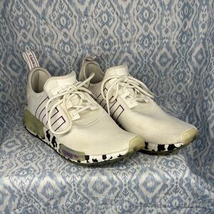 Adidas Cream and Purple Athletic Shoes